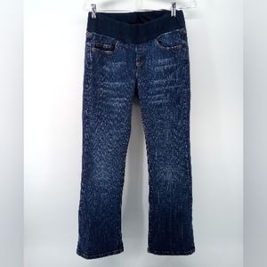 Motherhood Maternity Flare Jeans Blue Spandex Cotton Blend S